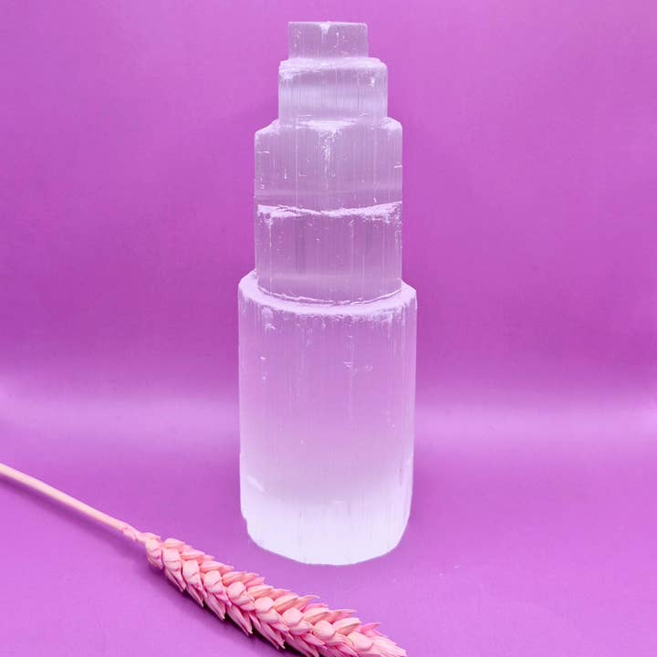 Moonlight Gemstones – wholesale Spiritual stone/crystal – Selenite Tower 15x5 cm