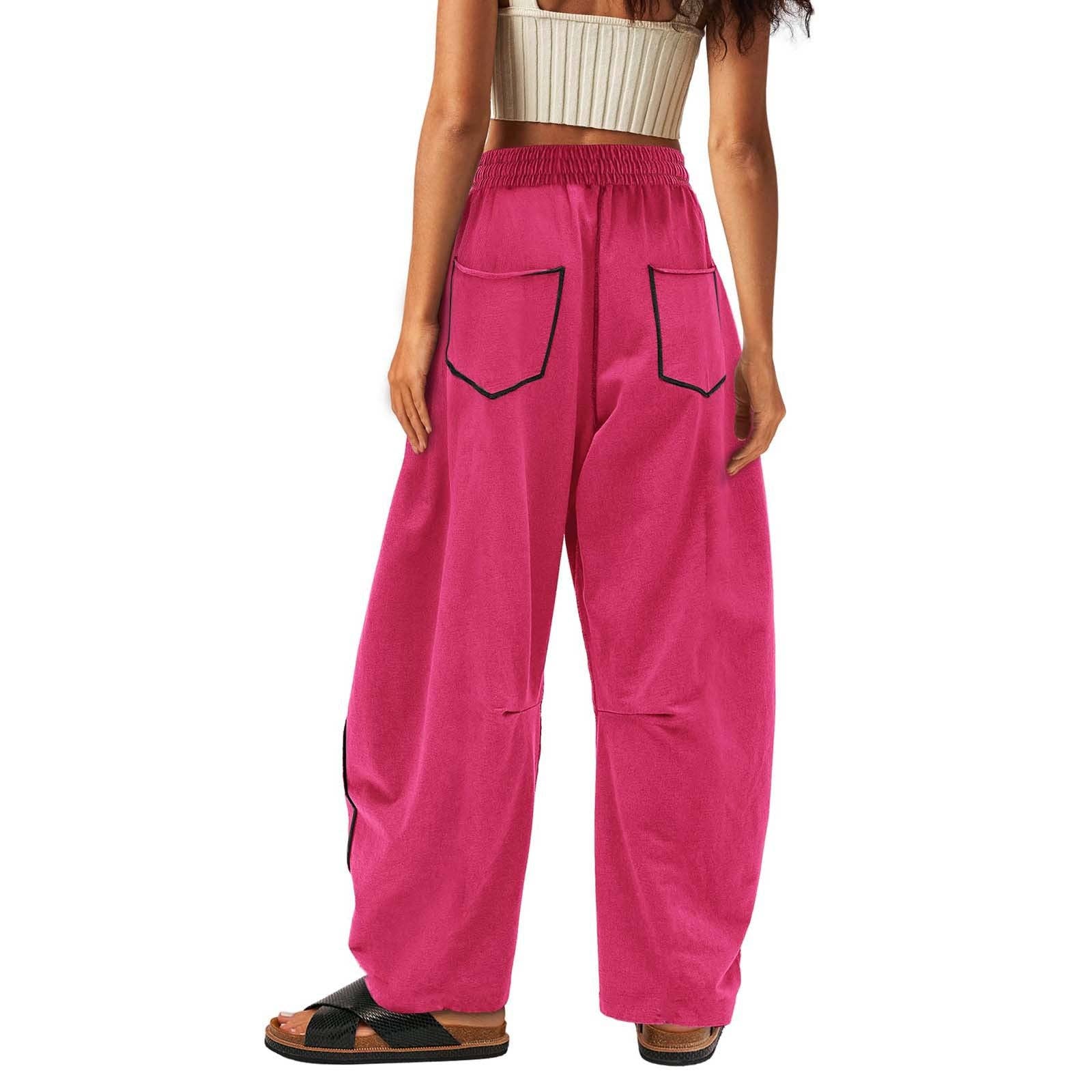 Dipped Shop - Wholesale Pants - Women's - Simple Drawstring Mid-Waist Causal Pants DP25F5475