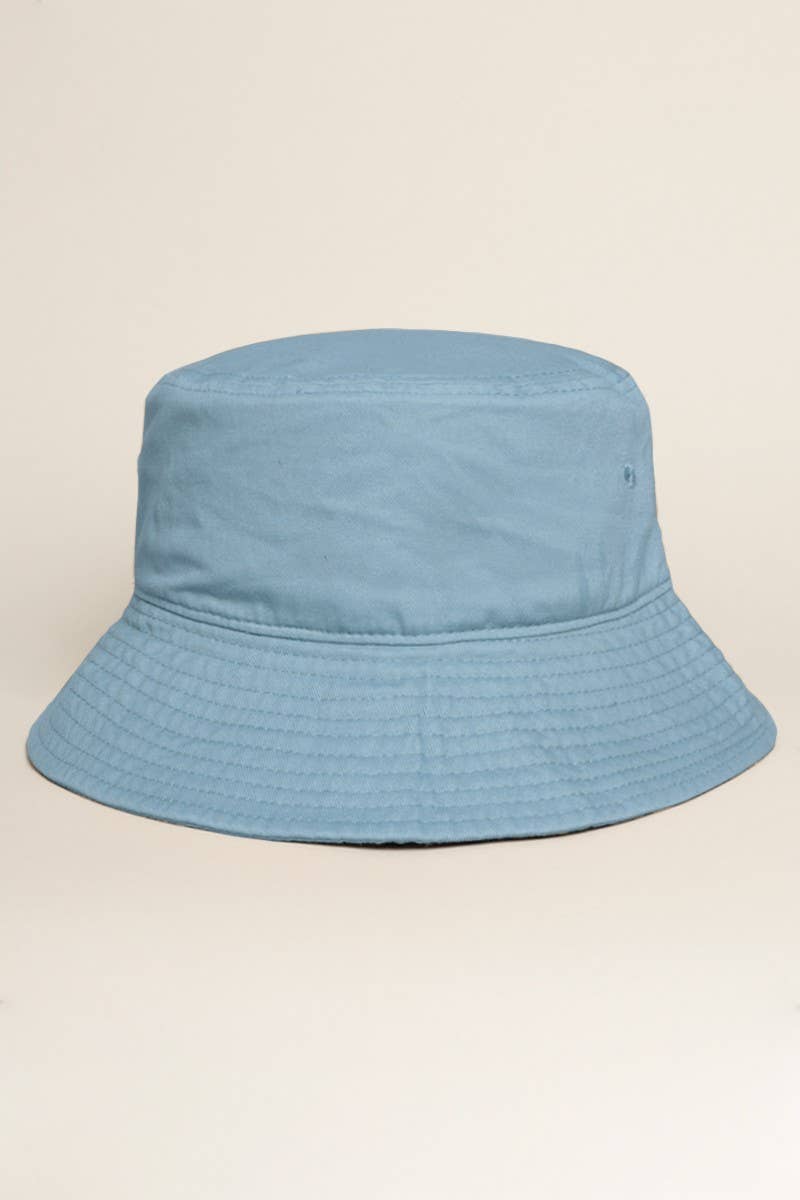 Fashion City - Wholesale Bucket Hat - Women's - Light Solid Color Cotton Bucket Fisherman Hat10