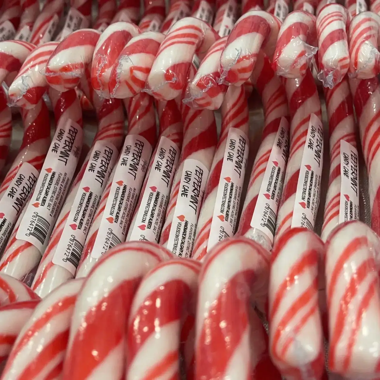 Volio’s Confections - Wholesale Candy Cane - Peppermint Large Handmade Candy Canes - Case of 10  1