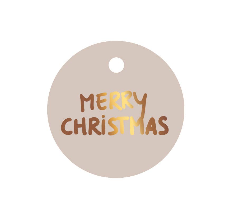 NynkeOntwerpt - Wholesale Gift Tag Label - Gift Tag Christmas | Gold Foil | Merry Christmas1