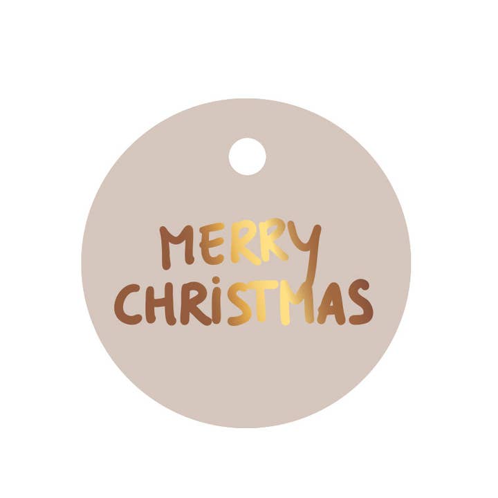 NynkeOntwerpt - Wholesale Gift Tag Label - Gift Tag Christmas | Gold Foil | Merry Christmas1