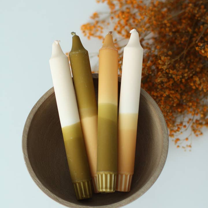 Miss Wildhorse - Wholesale Tapered Candle/Candlestick - Set of 4 dip dye candles *SKOG*