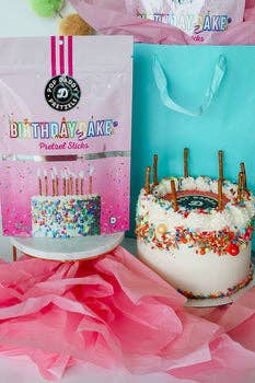 Pop Daddy Snacks - Wholesale Pretzels - Birthday Cake Seasoned Pretzels  7.5oz2