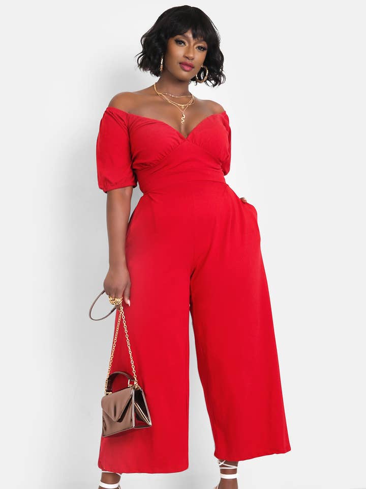 Verbergende Iets Boeren Top Wijde Pijpen Jumpsuits met Zakken voor wholesale door REBDOLLS