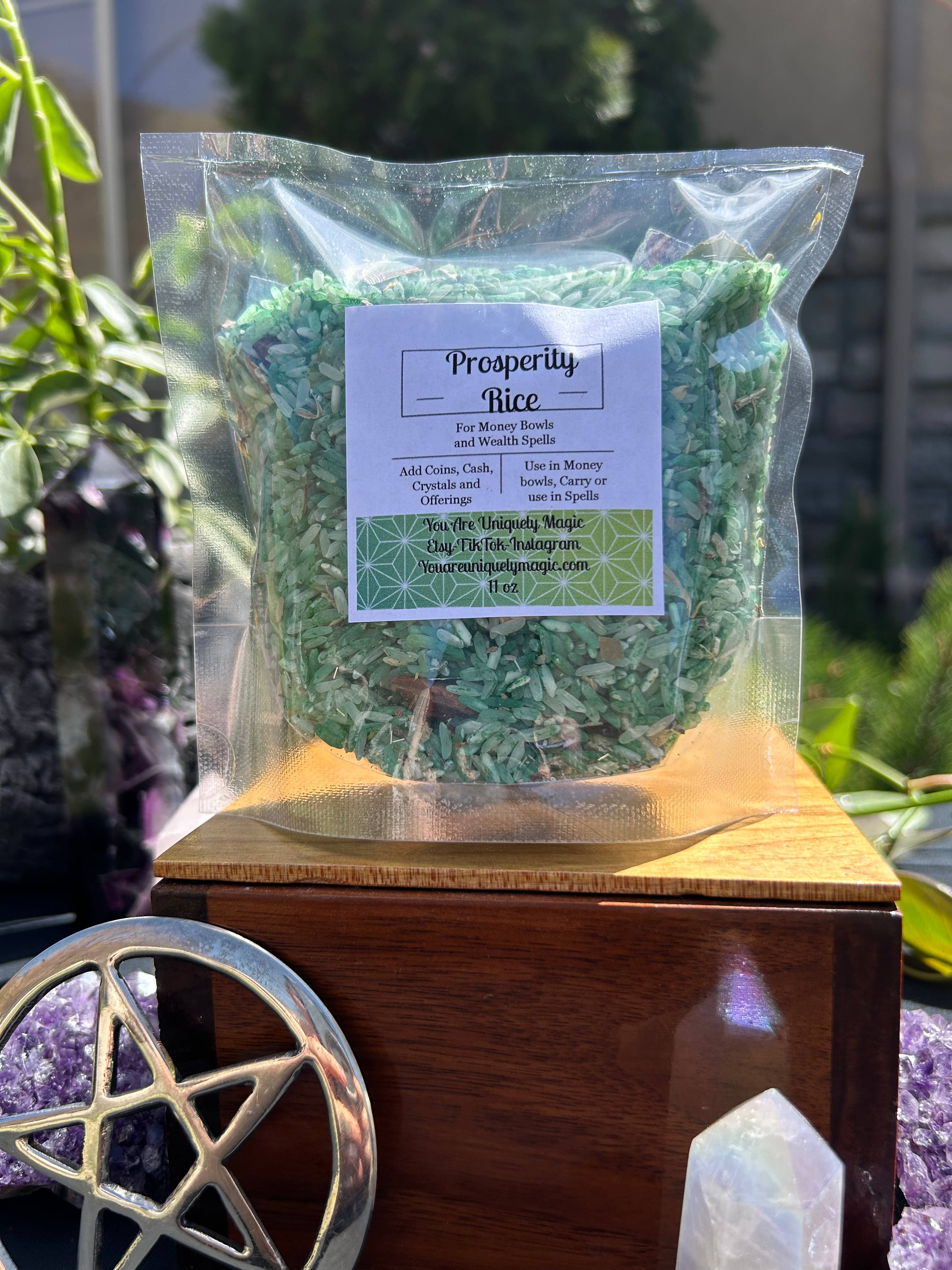 You Are Uniquely Magic - Vente Accessoire de méditation - Kit Bol d'Argent AVEC Riz de Prospérité 370g (2 Articles)6