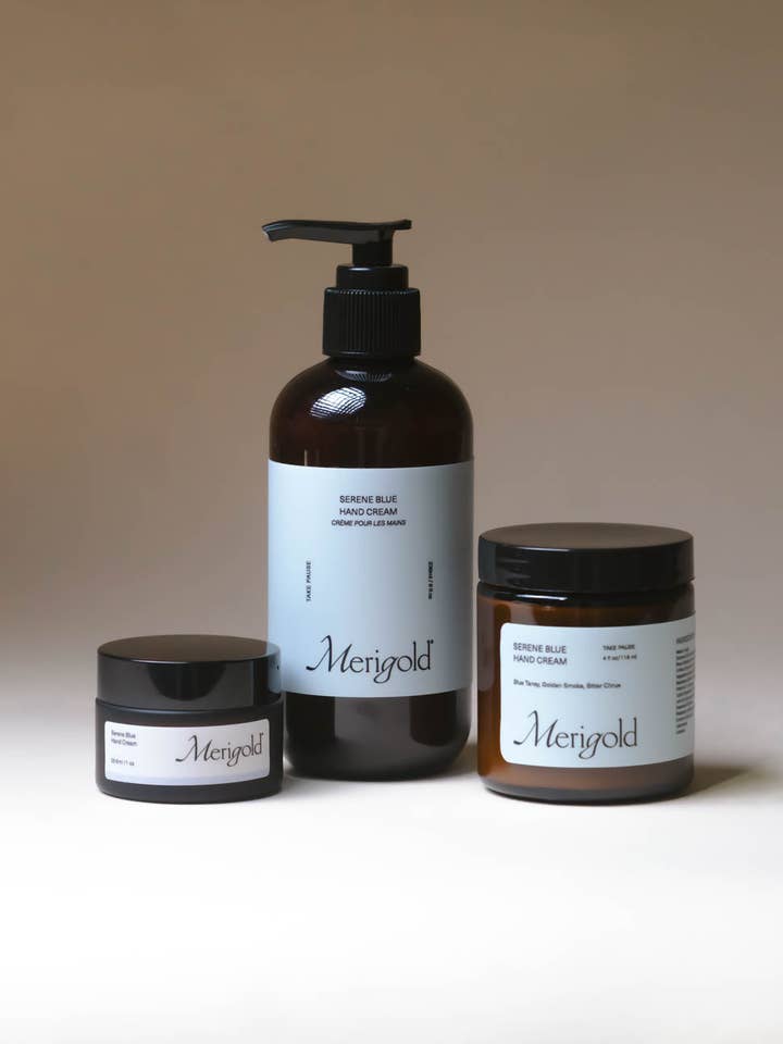 Crème pour les mains Bleu Sérénité pour la vente par Merigold