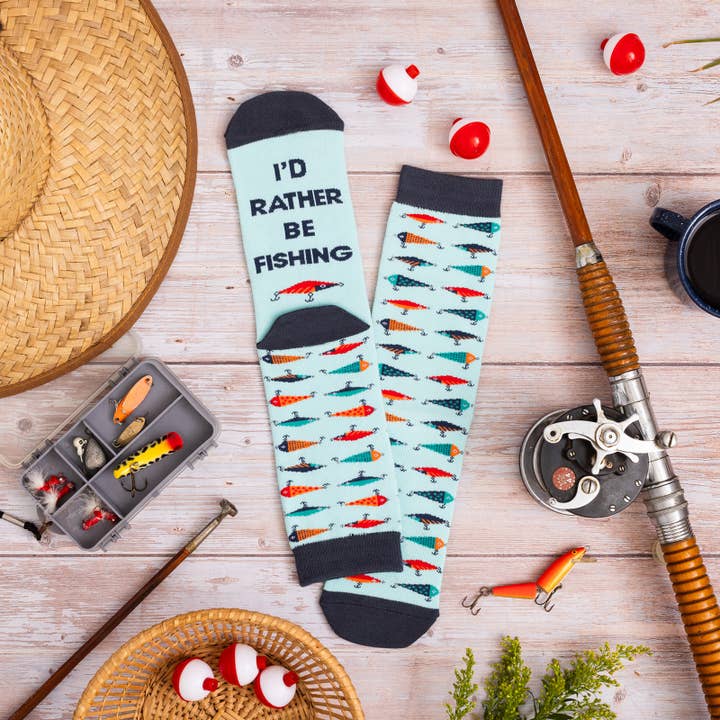 Lavley – Meias - Unissexo por atacado – Eu preferia estar a pescar meias6