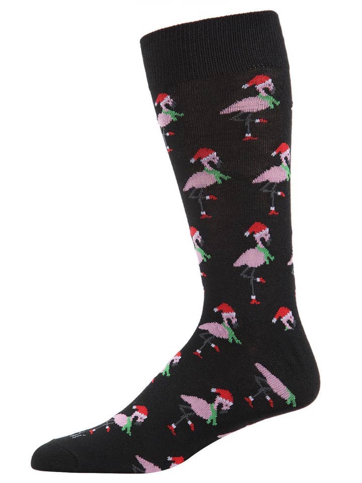 MeMoi Flamingos Men's Crew Socks for wholesale by Infinity Classics International Inc.