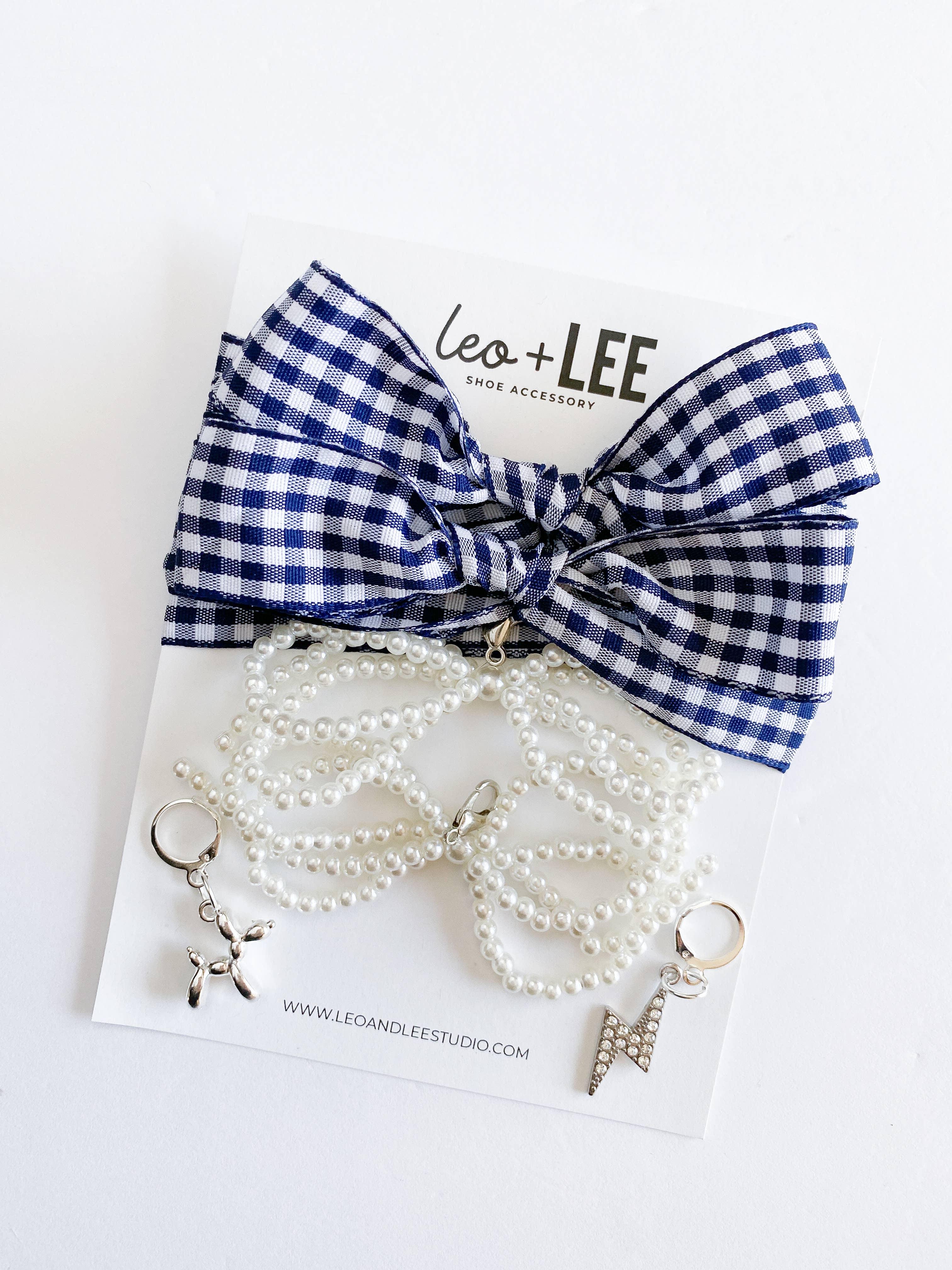 Leo & Lee Studio - Wholesale Shoe Accessories - Gingham Shoe Charms and Lace Sets | Sneaker Charm Sets25