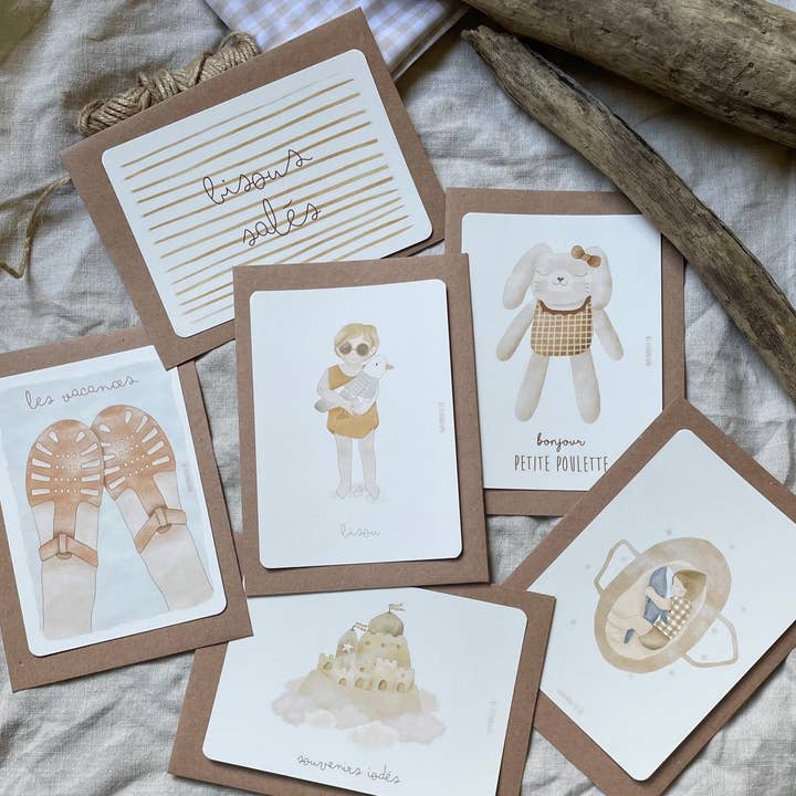 Papier Poetic - Vendita all'ingrosso Biglietto di auguri per la nascita - Cartolina "Culla d'estate"1