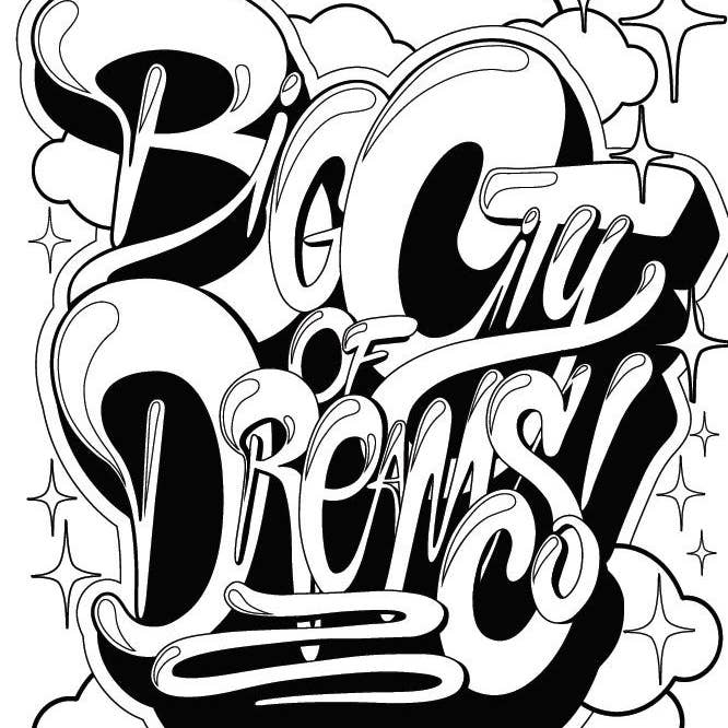 SCB - Wholesale Coloring & Activity Book - Adult - American Graffiti Coloring Book1