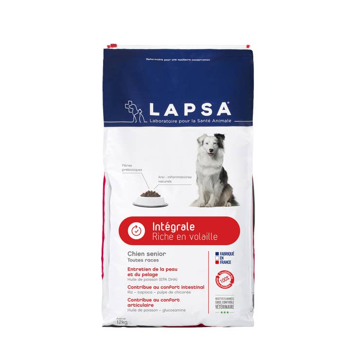 DRY DOG KIBBLE FOR SENIOR INTEGRAL 12KG for wholesale by LAPSA