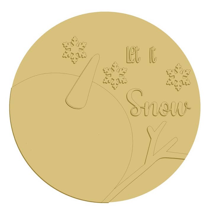 3D Let It Snow Unfinished Wood Cutout Style 1 for wholesale by Diverse Woodworking