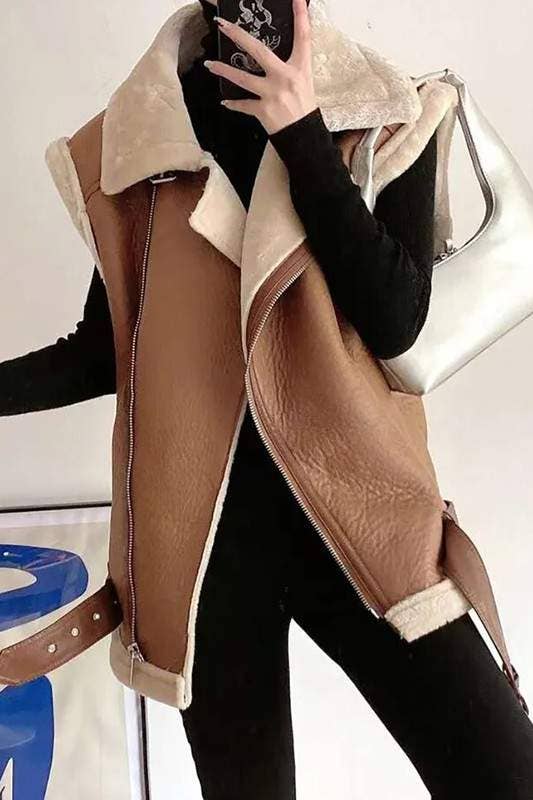 Fashion Combination - Wholesale Outerwear Vest - Women's - leather vest6