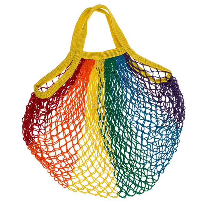 Out of the blue KG - Wholesale Grocery/Shopping Bag - Shopping net with handle, rainbow colors,1