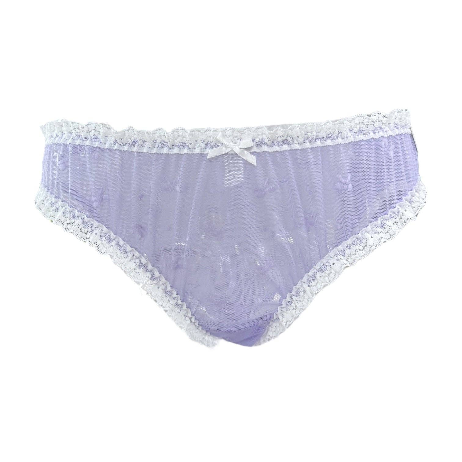 Milanblocks LLC - Wholesale Underwear - Women's - Milanblocks Sheer Lace Ruffle Panties – Bow Embroidery4