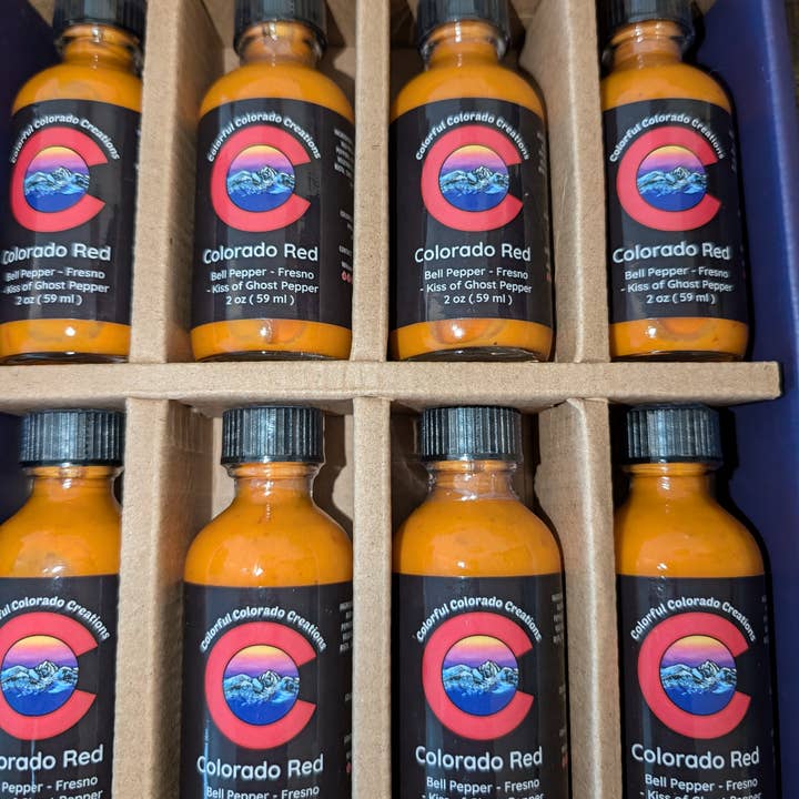 2 oz Mini-flasker Individuelle smags-Colorado Rød for engroshandel hos Colorful Colorado Creations llc.