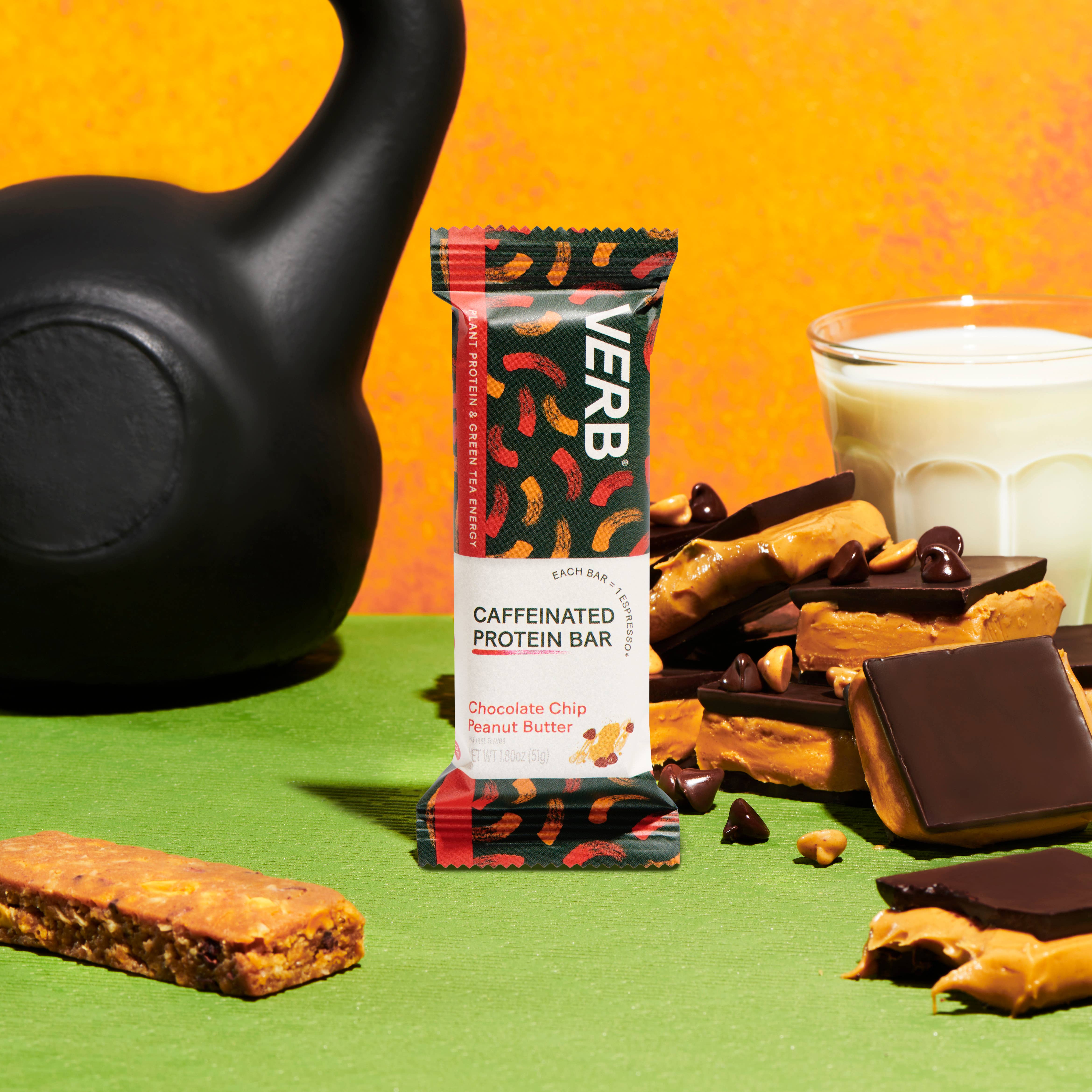 Verb Energy - Wholesale Snack Bar - Caffeinated Protein Bar, Chocolate Chip Peanut Butter1