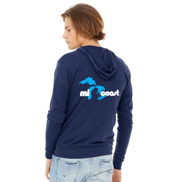 Mi Coast Lightweight Zip-Up Hoodie for wholesale by MI Coast