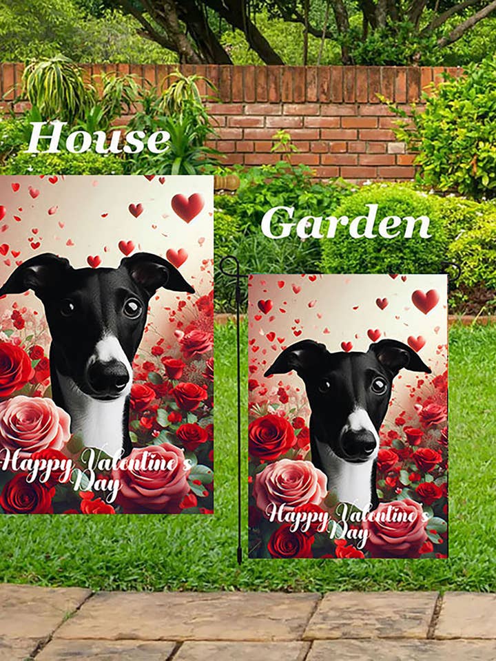 Whippet BW- Bandiera di Casa Valentine per la vendita all'ingrosso da parte di Best of Breed Products
