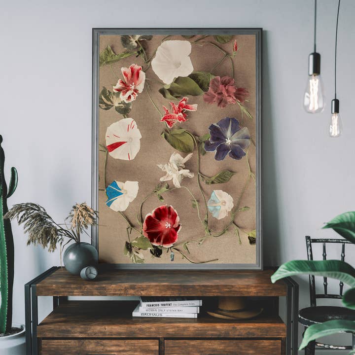 Blumendruck „Gruppe von Morning Glories“ Ogawa Kazumasa für den Großhandel von Ink & Drop