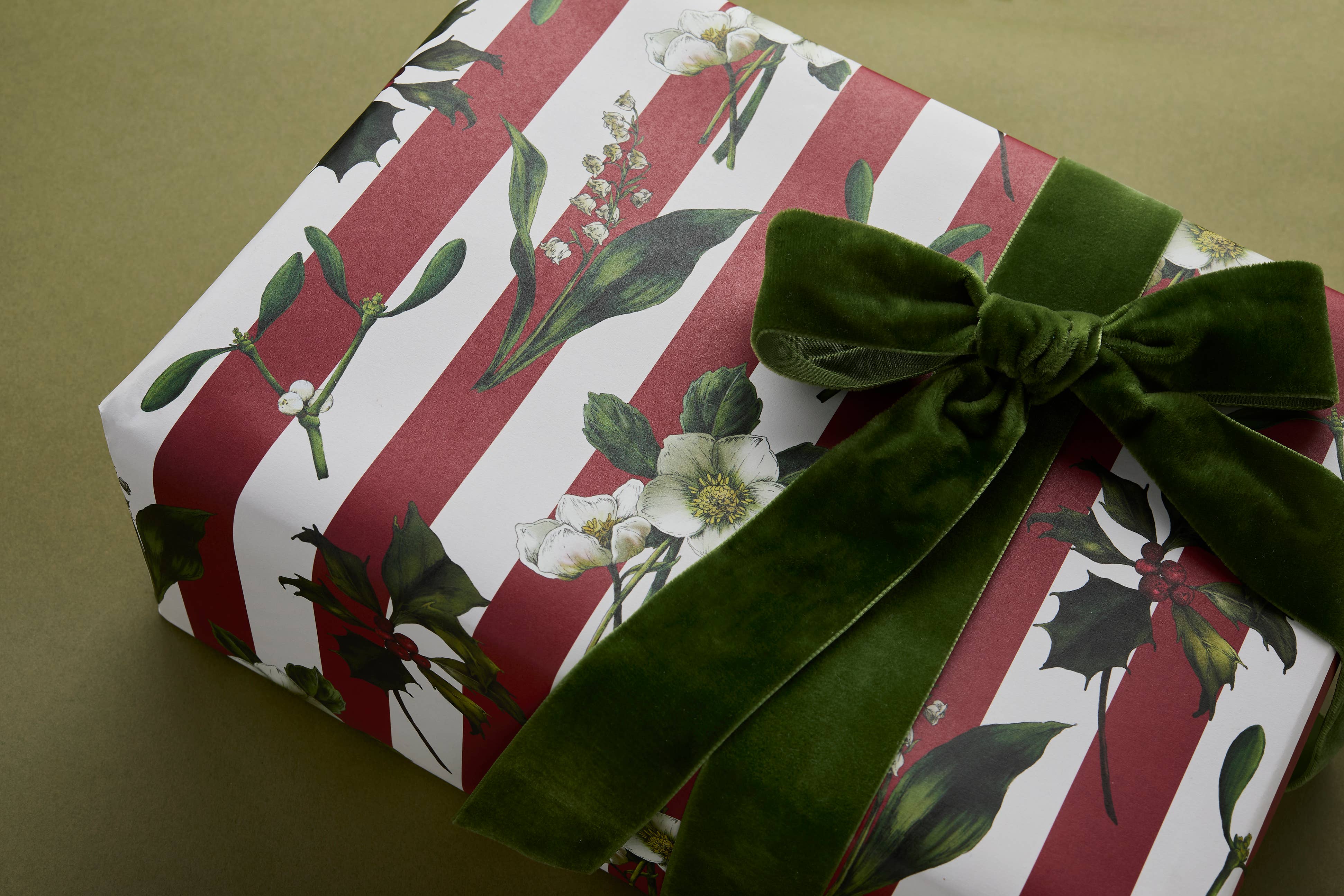 Catherine Lewis Design - Wholesale Flat Wrap - Carnivalesque - Red Stripe - Gift wrap2