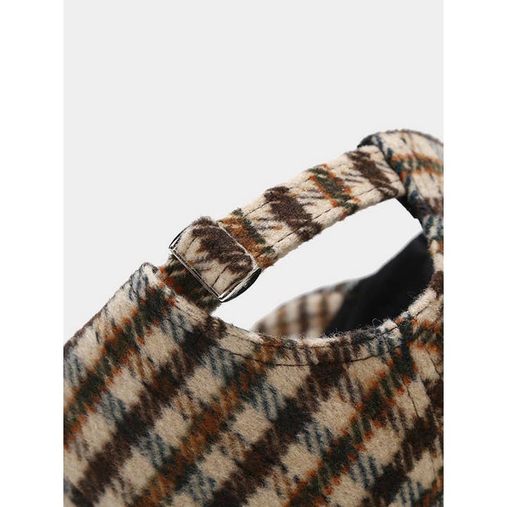 DOUBLJU - Wholesale Baseball Cap - Women's - Vintage Retro Plaid Baseball Cap for Winter
6