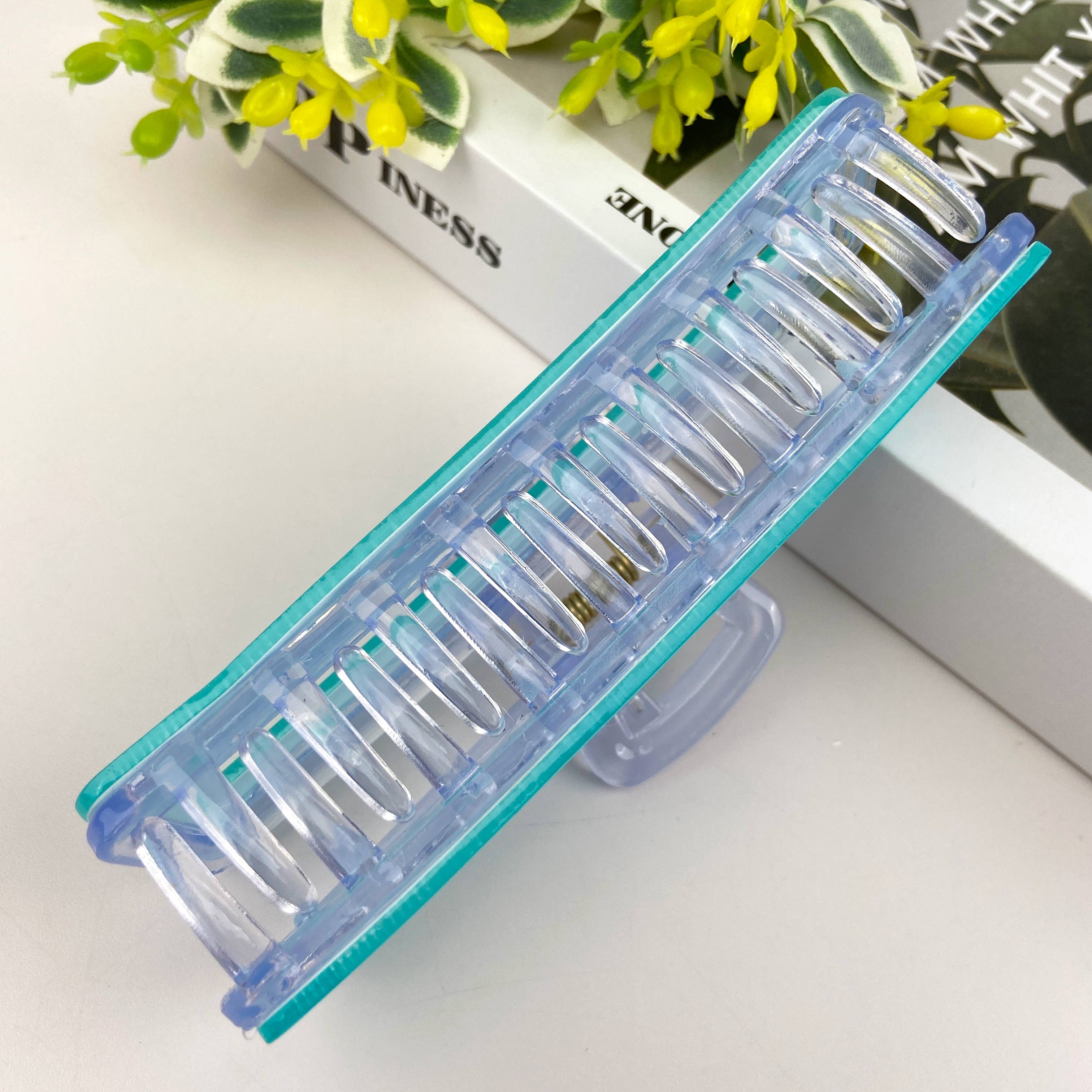 mildstyles - Wholesale Hair Clip - Women's - 4.4" Rectangular Colorful Hair Claw Clip4