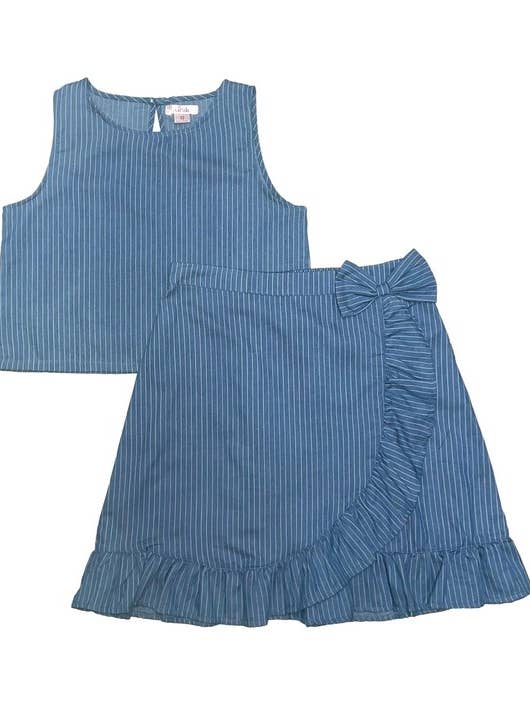 Conjunto de falda y top a juego de 2 piezas 10-14 para venta al por mayor de Unik