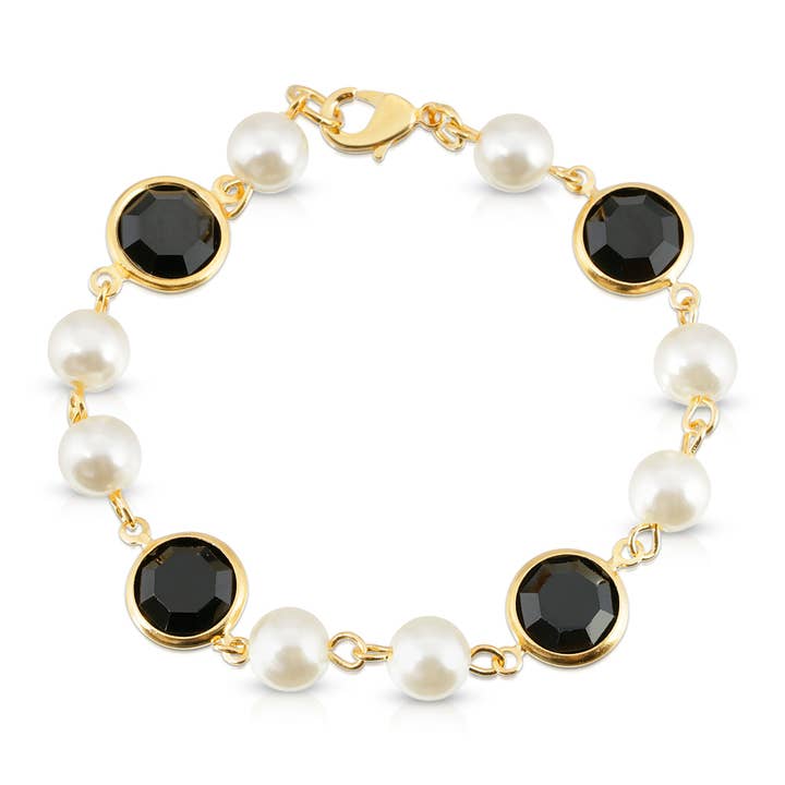 1928 Jewelry Channel Swarovski Element & Faux Pearl Link for wholesale by 1928 Jewelry