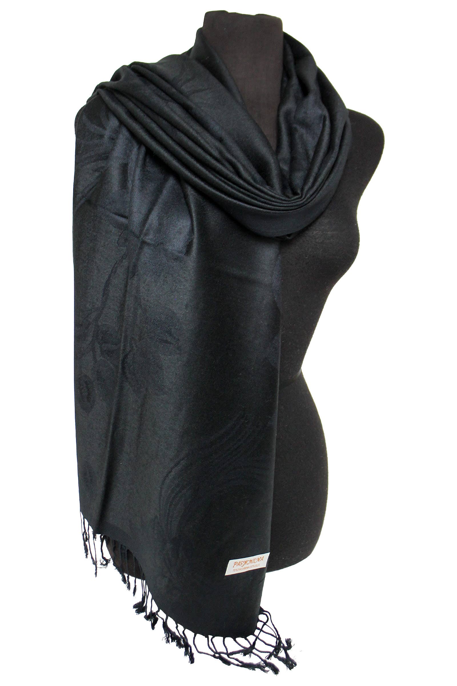 Cap Zone - Wholesale Scarf - Women's - Rose Floral Faux Silk Pashmina Wrap Scarf0