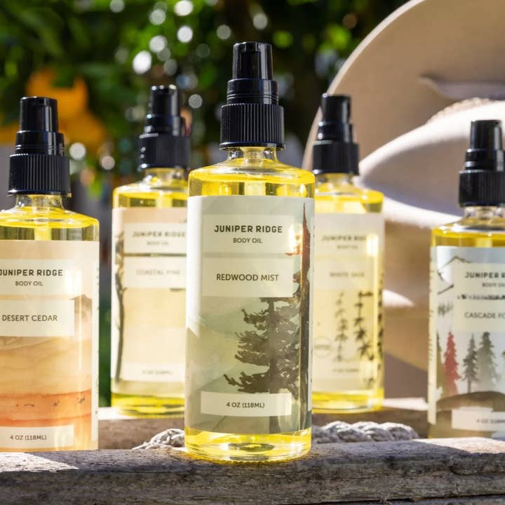 Juniper Ridge - Wholesale Bath/Body Oil - Body Oil- Redwood Mist (4oz)
