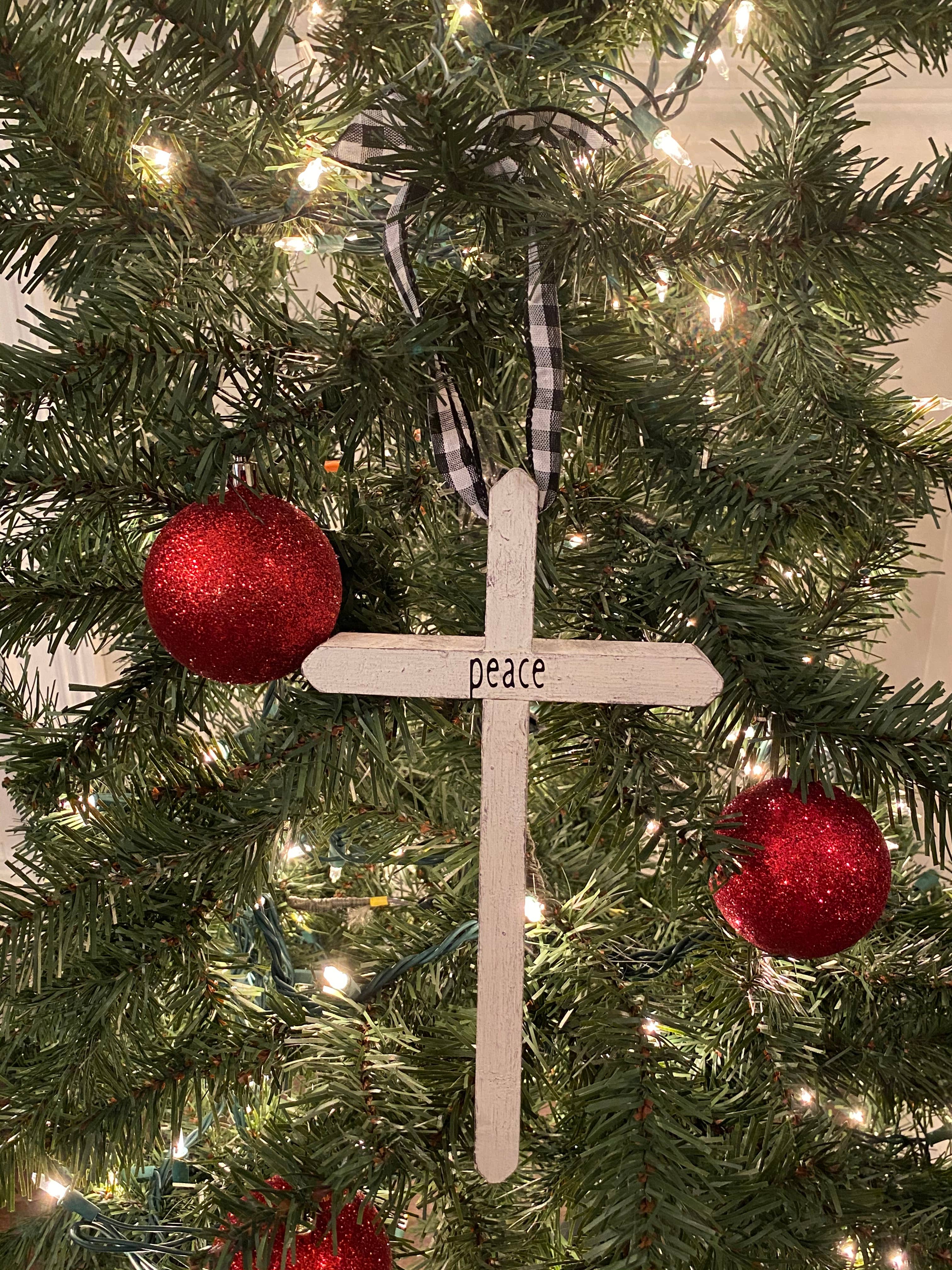 Joshua Jar – Engroshandel Pynt – Peace Cross julepynt- Rustik1