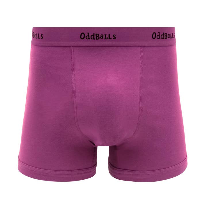 Purple & Black - Mens Cotton Boxer Shorts for wholesale by OddBalls