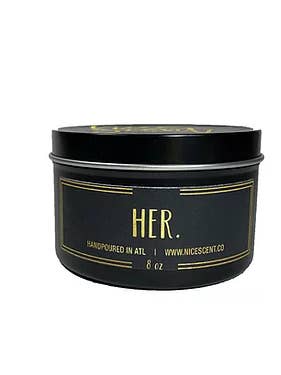 Her Candle Tin for wholesale by Nice Scent Candle Company