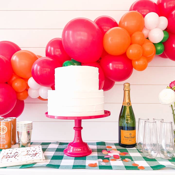 Sprinkles & Confetti Party Supplies - Wholesale Cake Stand - Hot Pink Melamine Cake Stand | Cupcake Stand5