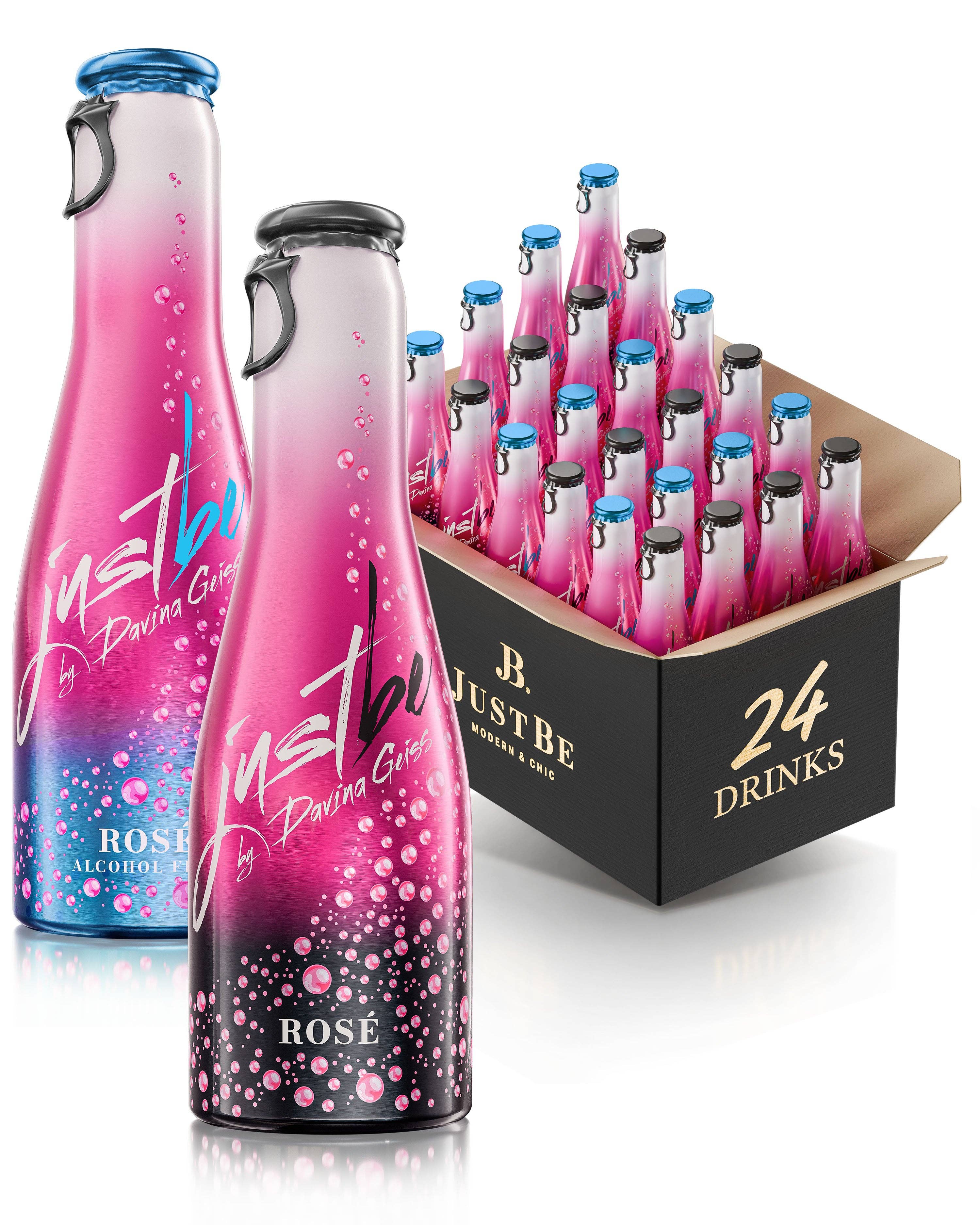 Justbe modern wine drinks - Wholesale Non-Alcoholic Aperitif/Mocktail - JustBe Rosé & JustBe Rosé 🆓 alcohol-free in the mix Davina Geiss0