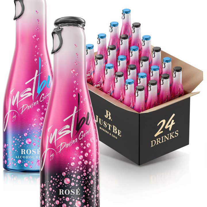 Justbe modern wine drinks - Wholesale Non-Alcoholic Aperitif/Mocktail - JustBe Rosé & JustBe Rosé 🆓 alcohol-free in the mix Davina Geiss
