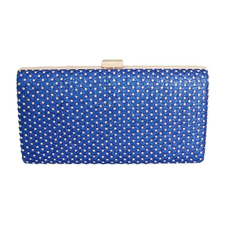 Clutch Hard Case Royal Blue Bag for Women for wholesale by PinktownUSA