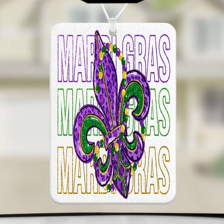 Léopard Fleur De Lis Désodorisant en Feutre pour la vente par Daydreamer Designs