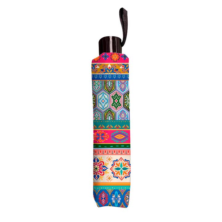Evergreen Enterprises - Wholesale Umbrella - Women's - Geometric Tapestry Compact Manual Umbrella2