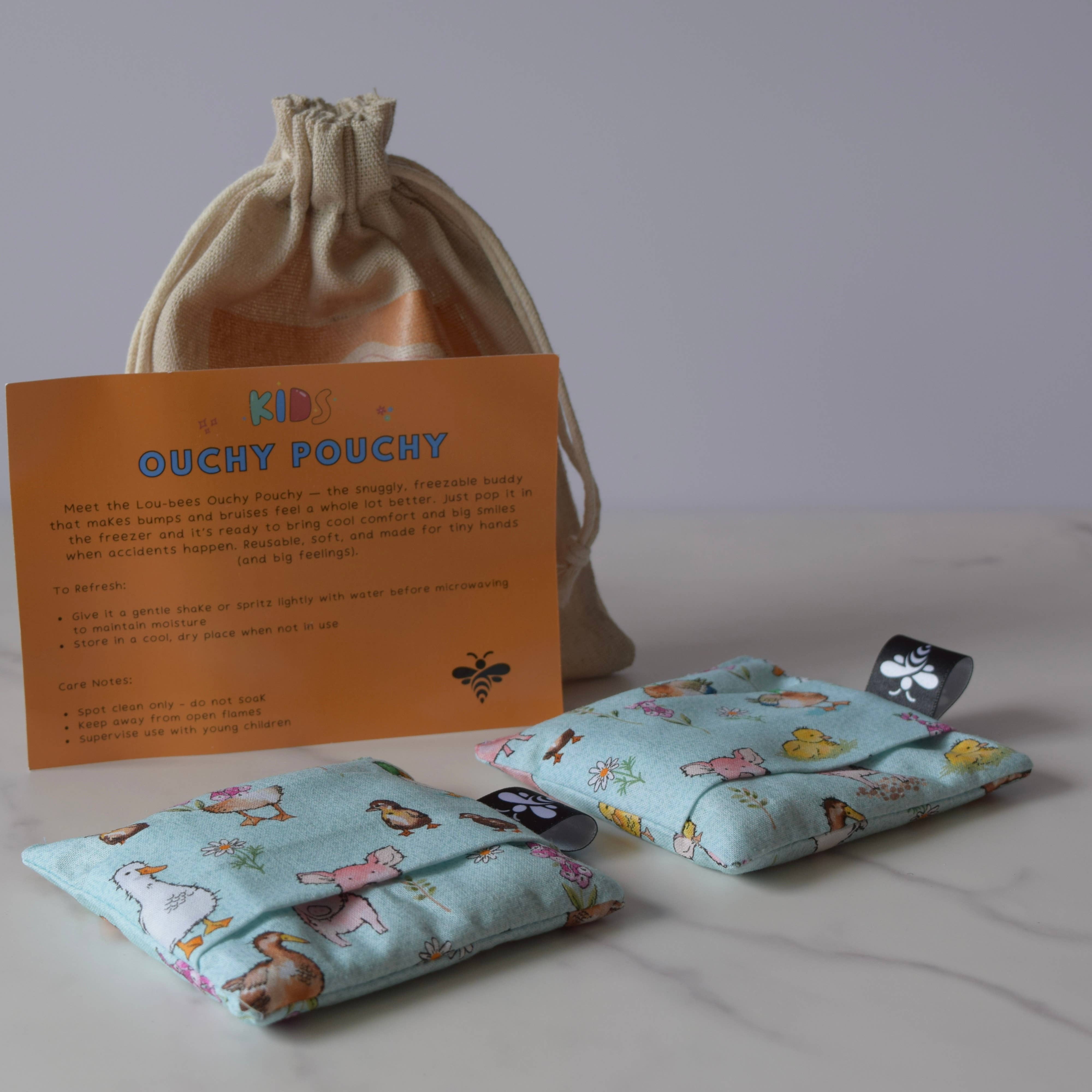 Lou Bees – wholesale Hot/cold compress – Kids Ouchy Pouchys. Hot and Cold Rice Pack for life’s little3