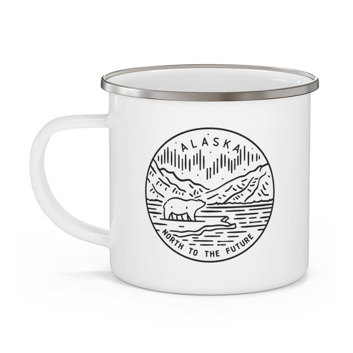 Alaska State Motto Camping Mug for wholesale by The Northwest Store