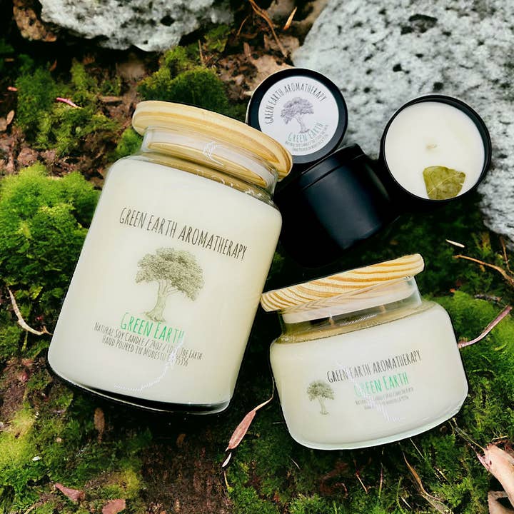 Green Earth Natural Soy Candles for wholesale by Green Earth Aromatherapy