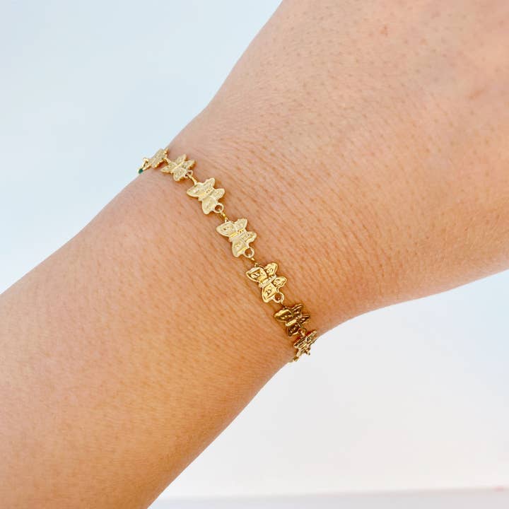 Ellison+Young - Wholesale Link & Chain Bracelet - Linked Butterflies Bracelet