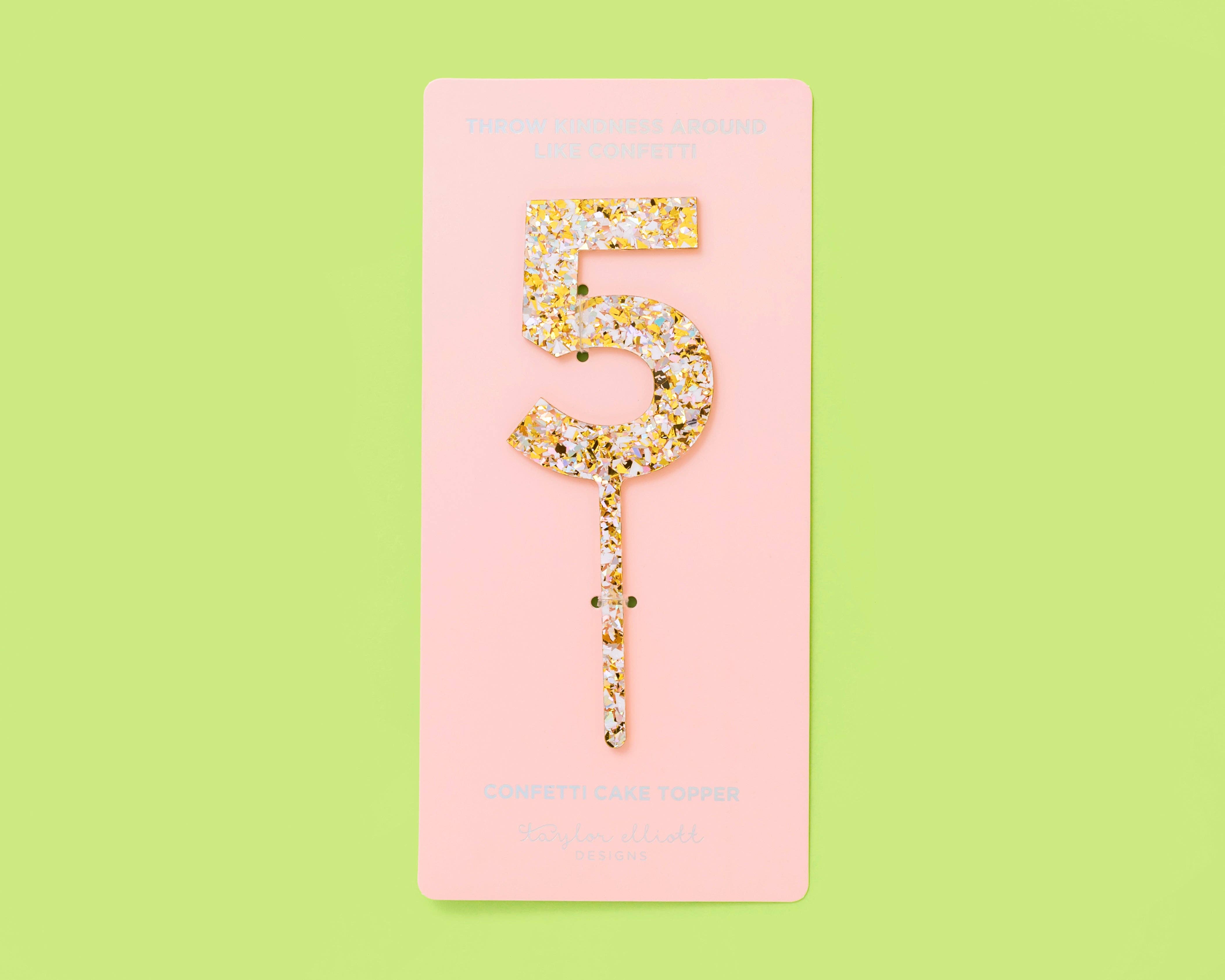 Taylor Elliott Designs - Vendita all'ingrosso Topper per torte/cupcake - Decorazioni per Torte con Confetti di Perle Num 0-9 - Ciascuno - Min. 45