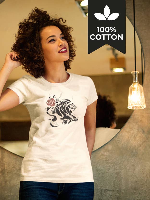 Fierce Love - 100% Cotton 90s Lion Graphic Retro Tee Vintage for wholesale by Running With Wolves