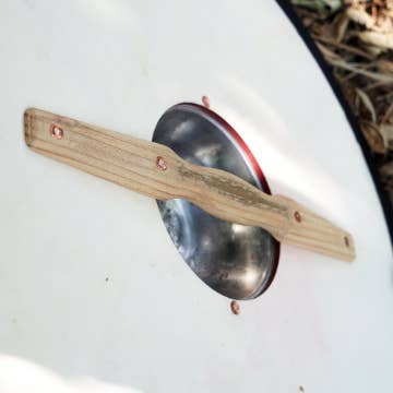 Backwoods Provisions - Wholesale Wood Toy - Kids - Hand Made Painted Toy Viking Shield with Steel Boss3