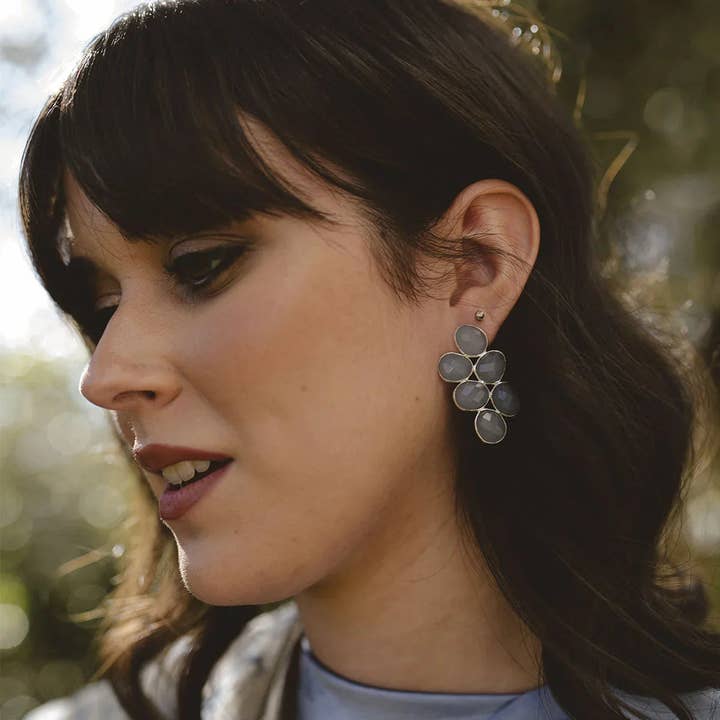 ACUS - Wholesale Dangle Earrings - Ondina Light Blue Silver Earrings1